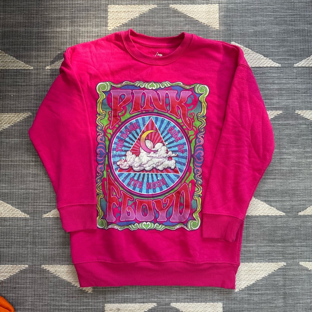 NWOT Pink Floyd Magenta Crewneck Sweatshirt for Girls Size Large